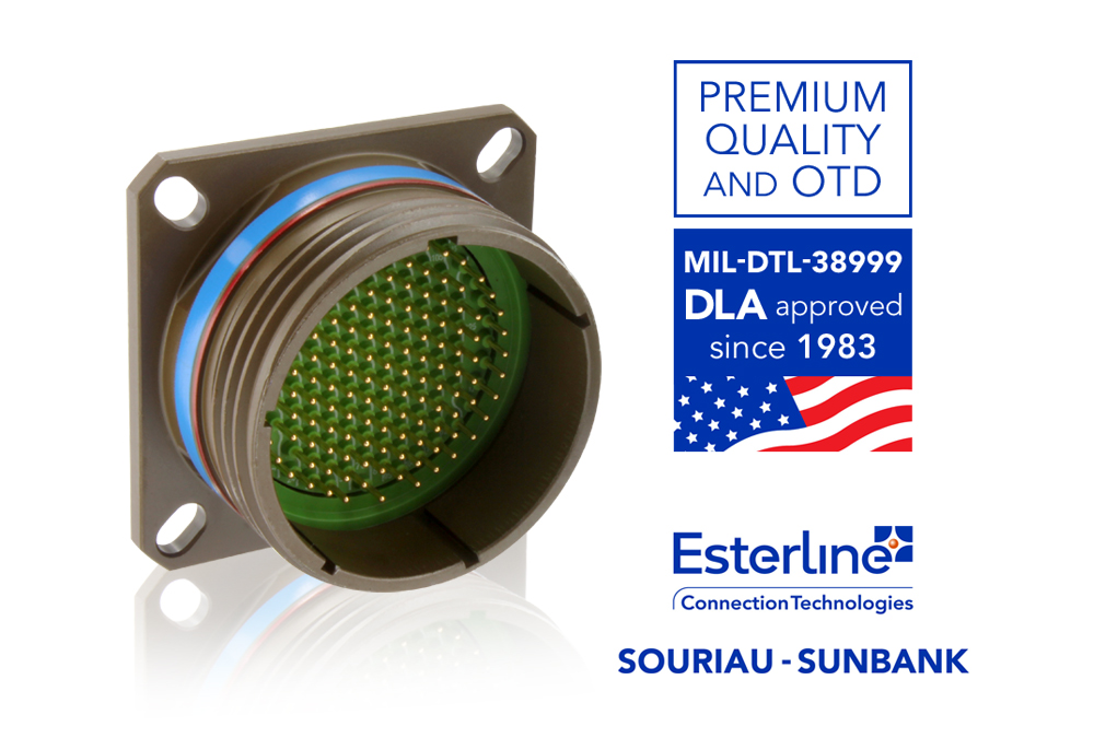 Esterline Connection Technologies – Souriau USA's MIL-DTL-38999 connectors have been QPL certified for more than 30 years.